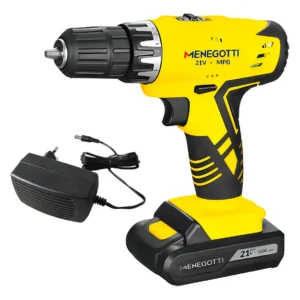 Furadeira Parafusadeira 21v Com Bateria Carregador Menegotti