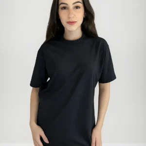 Camiseta Oversize Premium Feminina Lisa Algodão Streetwear