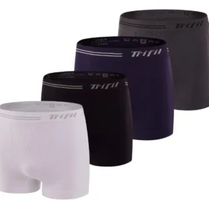 Kit Com 4 Cuecas Box Masculino Trifil Sem Costura Microfibra