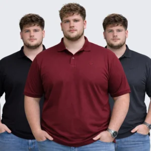 Kit 3 Camisa Camiseta Polo Plus Size Masculina Piquet