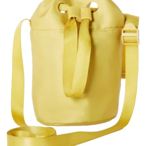 Bolsa Tiracolo Feminina Pequena - Hering Cor Amarelo Correia De Ombro Amarelo Desenho Do Tecido Lisa