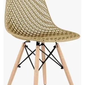 Cadeira Eames Maglia Pp Fendi Bege