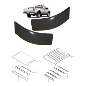 Moldura Acabamento Coluna Teto F250 Pintado Envernizado 2pçs