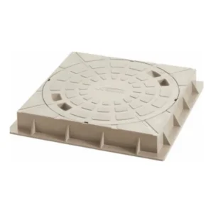 Tampa Para Caixa Gordura Inspeção Amanco PVC 300mm Bege Doméstico