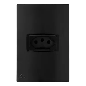 Tomada Horizontal 20a 2p+t Linha Lissê Black Apoio Cor Preto