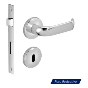 Fechadura Unidirecional Imab Duna 3 Porta Madeira 55mm Cromado