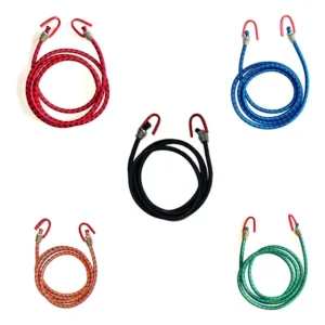 Corda Elástica Bagageiro Kit 5peças Colorido Gancho Arame 2m