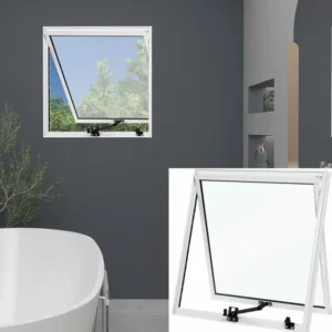 Vitrô Basculante P/ Banheiro Lavabo 50x50 Alumínio Com Vidro