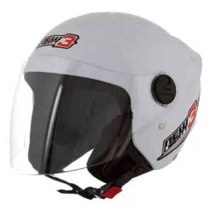 Capacete Moto Aberto Pro Tork New Liberty Three Branco Tamanho 58 Desenho Solid Viseira Cristal