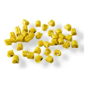 Anilha Cabos 0,5-6mm Hellerman Amarela Número 3 - 100 Peças