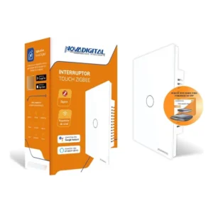 Interruptor Inteligente Zigbee Novadigital 1 Tecla Branco 10A Controle Voz Alexa Google