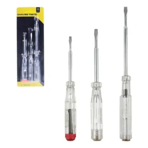 Conjunto 3 Chaves de Teste Luminoso House Tools 500V Eletricista