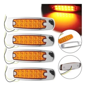 Kit 4 Lanternas Laterais Led 12 Leds Para Reboque