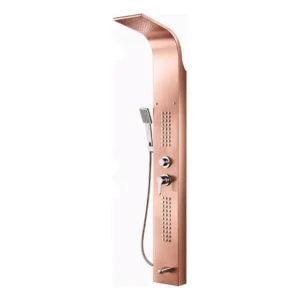 Ducha De Inox Com Hidromassagem E Cascata 4 Jatos Rose Gold