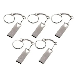 Kit 5 Pendrives 32gb Usb 2.0 Kapbom Prateado Com Conexão Ráp
