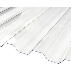 Telha Policarbonato Cristal Ajover Greca Trapezoidal 2,44x0,99m Transparente