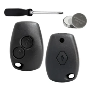 Kit Capa Chave Para Logan Sandero Duster Clio Bateria Fenda