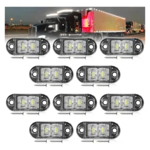 10 Lanterna Delimitadora Trailer Carreta Caminhão Baú 12-24v