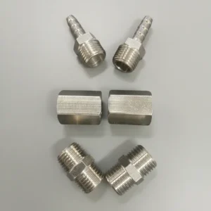 Kit Conexões Latão 2 Espigão 1/4x1/4+2 Niple 1/4+ 2 Luva 1/4