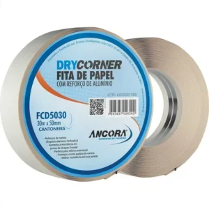 Fita Drywall Ancora De Canto Com Reforco Metalico 50mmx30m