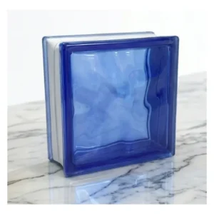 Tijolo Bloco Vidro Azul Transparente 19x19cm Inowar