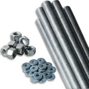 Kit 10 Barras 1/4x 1 Metro Com 100 Porcas E 100 Arruelas