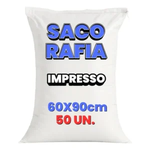 Kit 50 Sacos Rafia Entulho 60x90 Com Impressão Grande 50kg