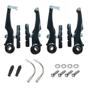 Kit Freio V-brake Alumínio Preto GTA Completo 4 Peças Bicicleta MTB