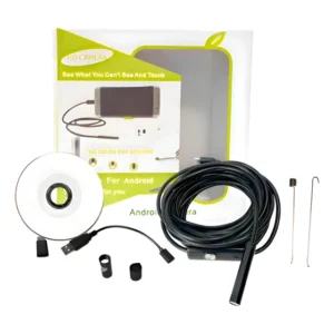 Câmera Endoscópica Usb 7mm 2m Borescope Com 6 Leds Ajustávei