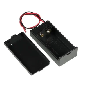 Kit 50 Unidades Suporte Clip Para Bateria De 9v Com Tampa