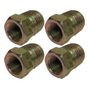 4 Bucha Redução Galvanizada Rosável Aço Macho 3/8x1/4 Fêmea
