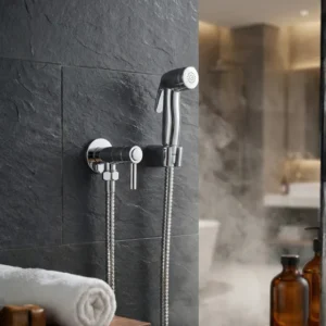Ducha Higiênica Paradise Abs Para Banheiro Luxo Cromado Com Acionamento 1/4 De Voltas