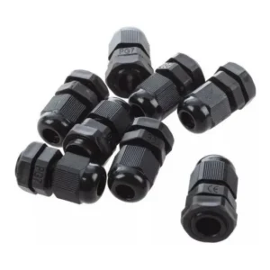 Kit 10 Peças - Prensa Cabo Nylon Pg7 1/4 Preto Promoção