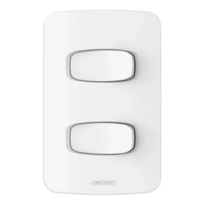Conjunto Interruptor Simples Duplo Branco Gracia 85324 Alumbra 10A