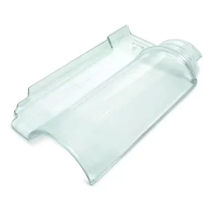 Kit 5 Telhas de Vidro Colonial Llev Transparente Modelo Americana 42,8x25,5 cm
