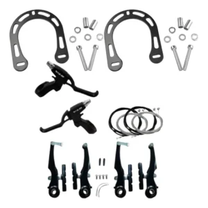 Kit Freio Completo Alumínio V-brake Ferradura Booster Grau