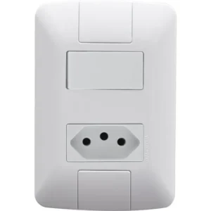 Conjunto 1 Interruptor E 1 Tomada 20a Aria Tramontina Cor Branco