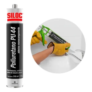 Cola Pu 44 Para Carroceria Automotivo Cor Preto 300ml / 365g Siloc Titanium Fix