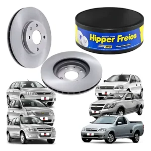 Par 2 Disco De Freio Dianteiro Ventilado Corsa Meriva...