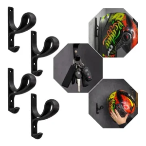 Kit 04 Suporte Pendurar Capacete Acessório Chave Parede