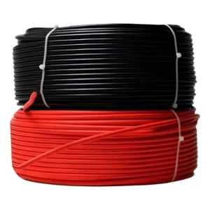 Cabo Fotovoltaico 6mm Energia Solar 100m Preto + 100m Vermelho Cobre/Estanhado