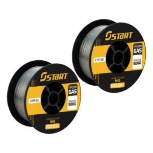 Arame MIG 0.8mm Sem Gás 1kg Kit 2 Rolos Start Alta Resistência