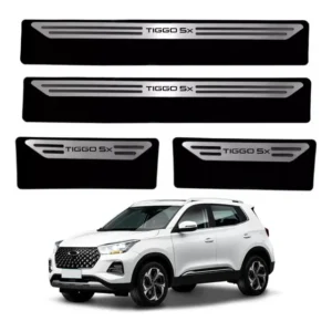 Soleira Baixo Relevo Em Aço Inox Chery Tiggo 5x