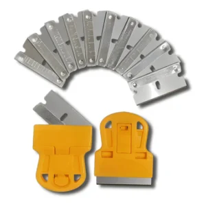 Mini Raspador Ratinho Tira Cola Do Vidro Com 10 Laminas