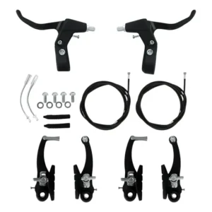 Freio V-brake Bicicleta Com Manete Completo Cores Para Bike