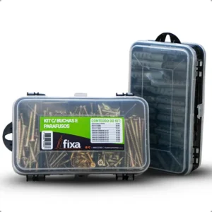 Kit Estojo Parafusos Chipboard E Buchas C/ 300