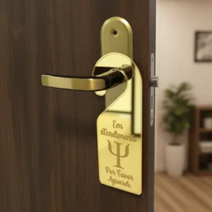 Placa Maçaneta De Porta Em Atendimento Acrílico Psicologia