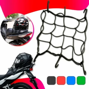 Rede Elástica Para Capacete Bagageiro Moto 6 Ganchos 40x40cm
