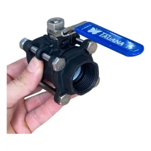 Válvula Esfera Tripartida 1'' Tauana Passagem Plena Aço Carbono