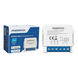 Interruptor Relé Inteligente Wifi Novadigital MS-107WF-3 3 Canais Mini Smart Switch Módulo Tuya Smart Life Alexa Google 110V 220V Bivolt Branco